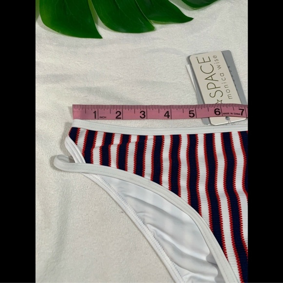NWT $88 L Space Lay It On‎ Line Rachel Bikini Bottom in Blue/Red [SZ XS ] - Picture 4 of 8
